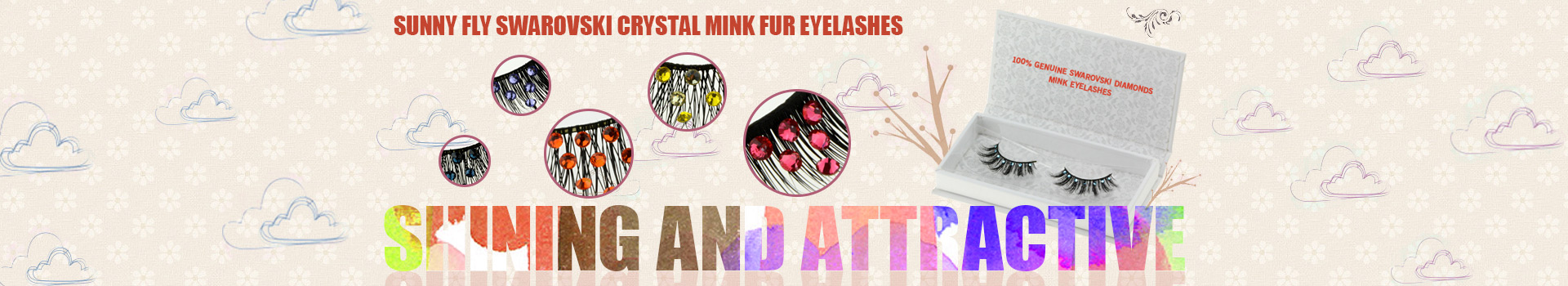 Swarovski Crystal Mink Fur Rzęsy MS17